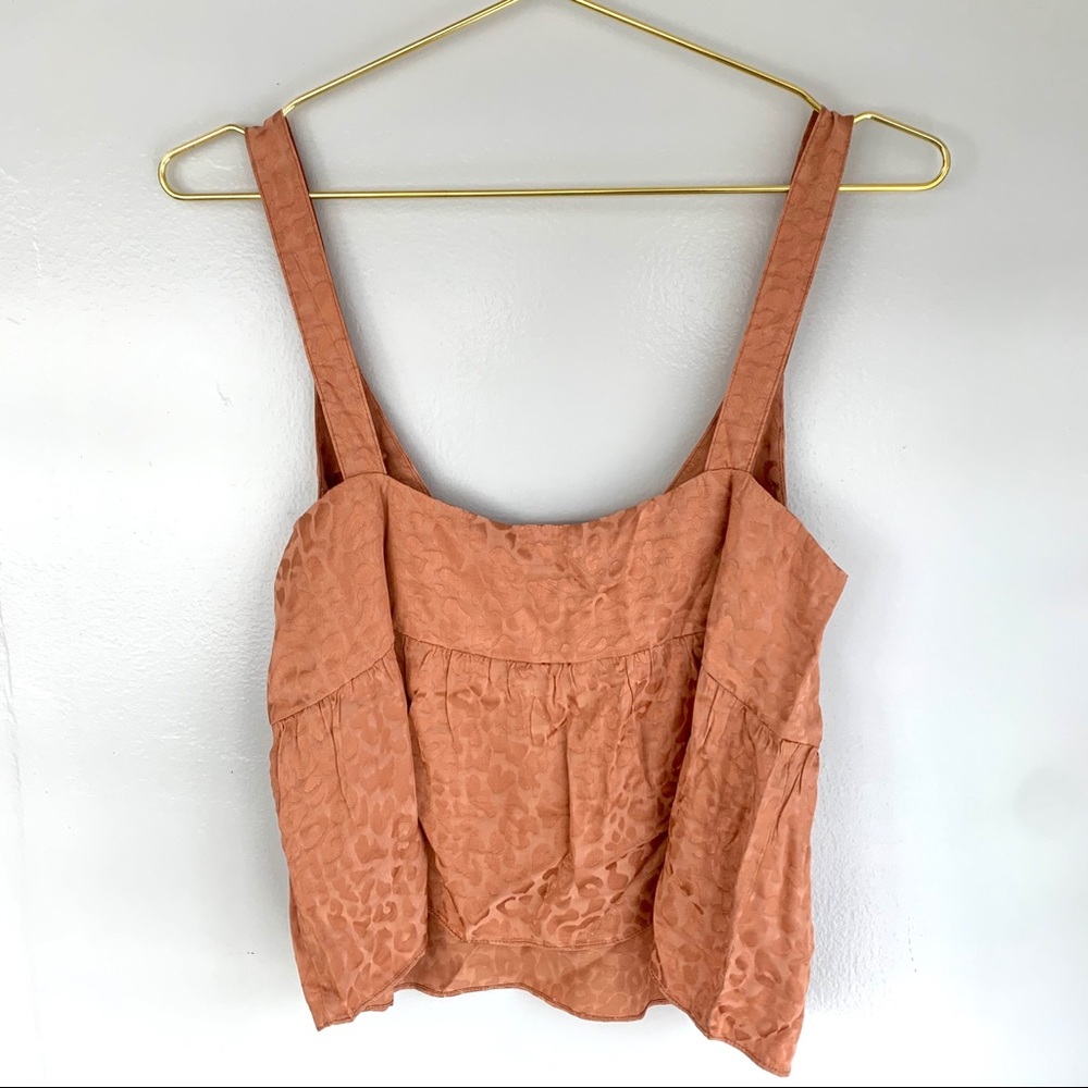 Amuse Society Carly Woven Tank Rum Orange Small - Picture 6 of 6